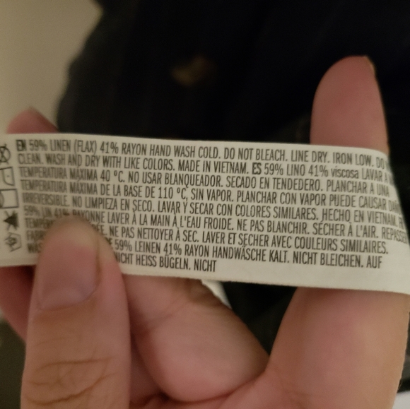 Belted Pinstripe Dress with Button Accents - Picture 3 of 8